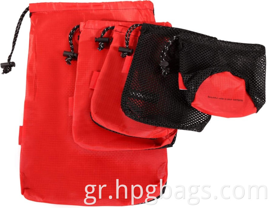 Mesh Nylon Drawstring Storage Pouch